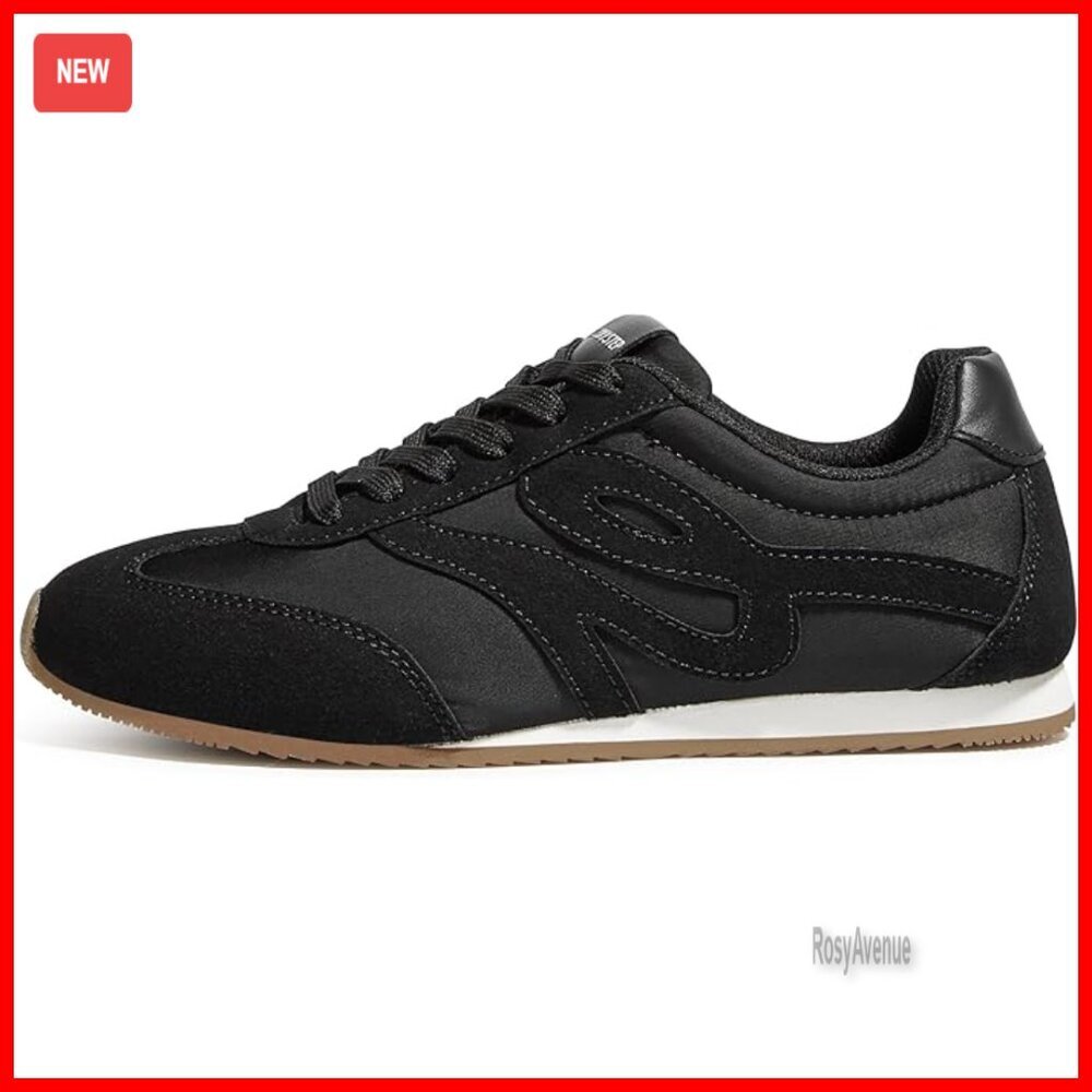 Lightweight Retro Sneakers Thin Sole Lace Up Athletic Walking Shoes